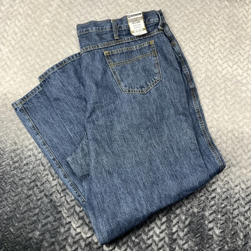Cinch Western Jeans Mens Green Label Relaxed Original Rise Tapered Leg 44x32 NWT
